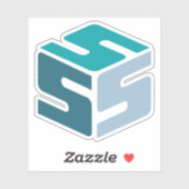 S-Cubed Blueロゴステッカー（3 x 3インチ） シール (シート)