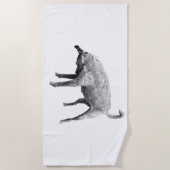 S-Curve Terrier Profile ビーチタオル (正面)