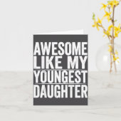 s Day Like Daughter Youngest Mother Father Fun カード (黄色い花)