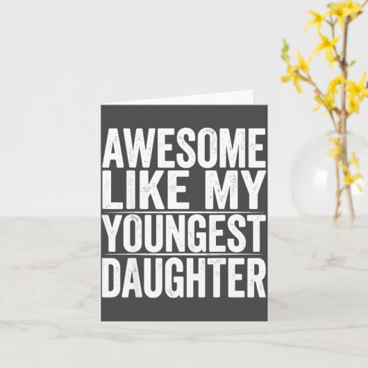 s Day Like Daughter Youngest Mother Father Fun カード (黄色い花)