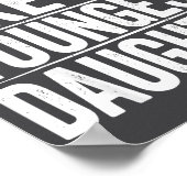 s Day Like Daughter Youngest Mother Father Humor ポスター (角)