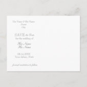 s diamonds結婚リングや輪日付の保存招待状 案内ポストカード (裏面)