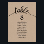 's Diner 結婚 Guest Table Chart、ブラウンクラフトカード テーブルナンバー<br><div class="desc">ディ結婚ナーゲストテーブルの表、ブラウンクラフトカード文字をカスタマイズし、クラフトの背景を削除して、結婚式のテーマの色を記入します。</div>