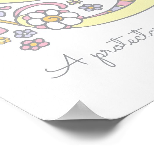 S for Sandy monogram letter art name meaning ポスター (角)