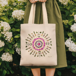 S. Friguiによるオリジナル押し花アートから トートバッグ