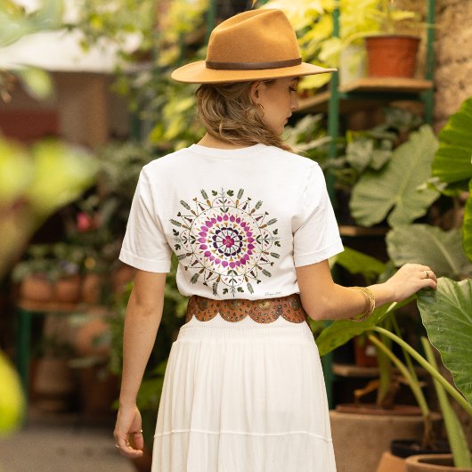 S. Friguiによるオリジナル押し花アートから Tシャツ