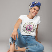 S. Friguiによるオリジナル押し花デザイン Tシャツ