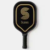 S Gold Initial Pickleball Paddle ピックルボールラケット (裏面)