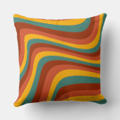 S Groovy Wavy 70sパターン枕 クッション (裏面)