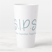 S.I.P.S.背の高いラテマグカップ – 青 カフェラテマグ (正面)