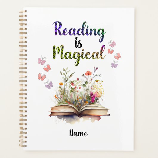 s is 読魔法の本の愛好家引用文トレンディーWhimsy プランナー手帳 (正面)