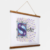 S is for Sister タペストリー (傾斜あり)