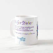 S is for Sister Mug コーヒーマグカップ (正面左)
