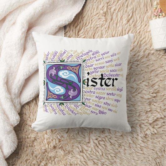 S is for Sister Pillow クッション (ブランケット)
