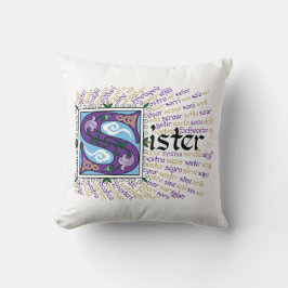 S is for Sister Pillow クッション