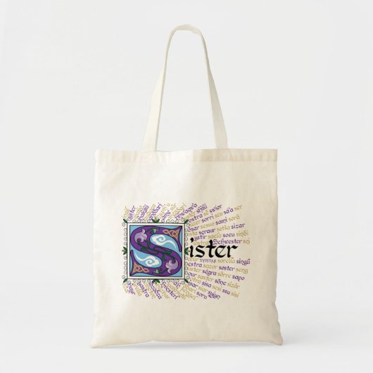 S is for Sister Tote トートバッグ (正面)