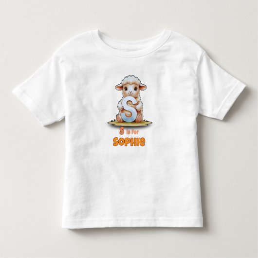 S is for Sophie - Personalized Toddler Shirt トドラーTシャツ (正面)