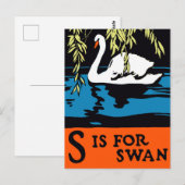 S is for Swan ポスター ポストカード (正面/裏面)