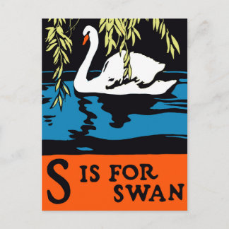 S is for Swan ポスター ポストカード