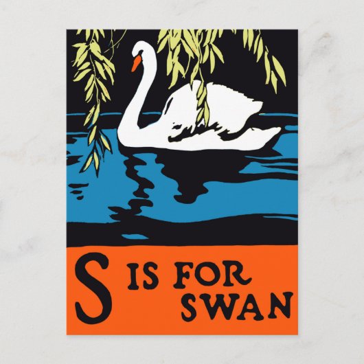 S is for Swan ポスター ポストカード (正面)