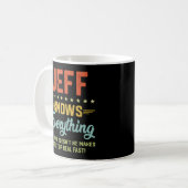 S Jeff Know All Name パーソナライズされた Chapes コーヒーマグカップ (正面左)
