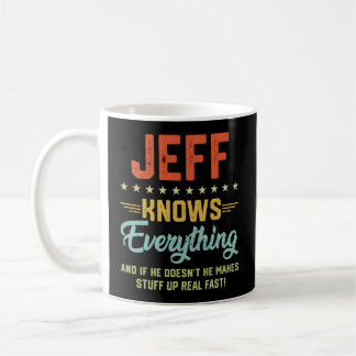 S Jeff Know All Name パーソナライズされた Chapes コーヒーマグカップ