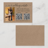 s Kraft RSVP結婚詳細写真2 QR エンクロージャーカード (正面/裏面)