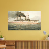 S.M. Grosse Kreuzer 'Furst Bismarck' (H.M. 素晴らし C. キャンバスプリント (インサイチュ (リビング))