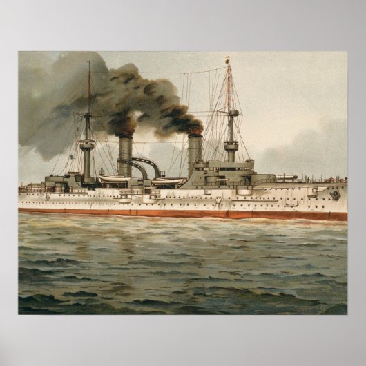 S.M. Grosse Kreuzer 'Furst Bismarck' (H.M. 素晴らし C. ポスター (正面)