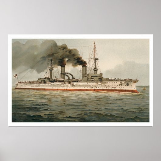 S.M. Grosse Kreuzer 'Furst Bismarck' (H.M. 素晴らし C. ポスター (正面)