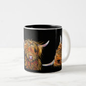 S MacARTHuRによるHiGHLaND CoW Mug 'THe SCoTieS' ツートーンマグカップ (正面右)