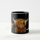 S MacARTHuRによるHiGHLaND CoW Mug 'THe SCoTieS' ツートーンマグカップ (中央)