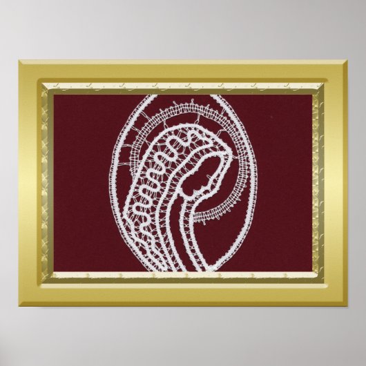 S. Mary Deluxe金ゴールド縁どフレームカスタム写真 ポスター (正面)