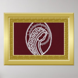 S. Mary Opacity金ゴールド縁どフレームカスタム写真 ポスター