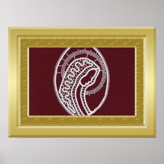 S. Mary Opacity金ゴールド縁どフレームカスタム写真 ポスター (正面)