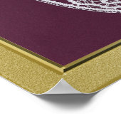 S.MaryElegant素晴らし金ゴールドフ縁どレームカスタム写真 ポスター (角)