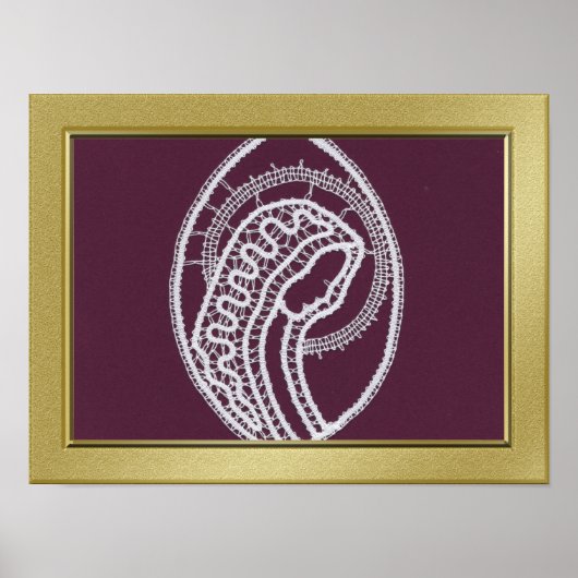 S.MaryElegant素晴らし金ゴールドフ縁どレームカスタム写真 ポスター (正面)