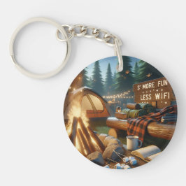 S’more Fun Camping Keychain – Rustic Accessory キーホルダー