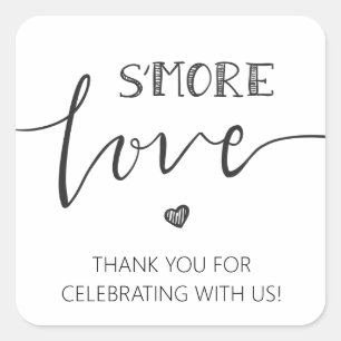 s more Love結婚式の引き出物ラベルステッカーギフトラベル スクエアシール