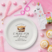 S’mores Fall Bonfire Outdoor Birthday Party ペーパープレート (パーティー)