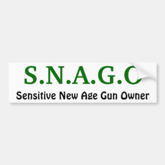 S.N.A.G.Oの敏感なニューエイジの銃所有者 バンパーステッカー