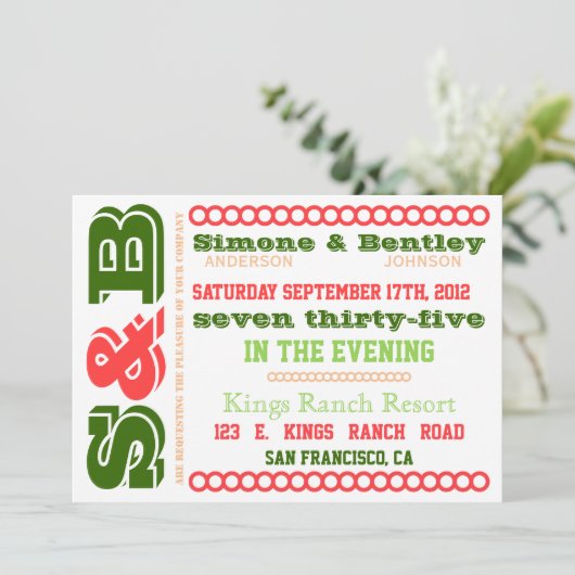 S n' B招待状 招待状 (スタンド正面)