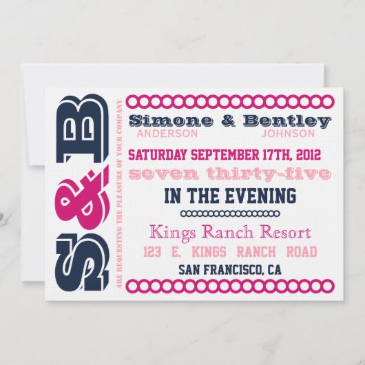 S n' B招待状 招待状 (正面)