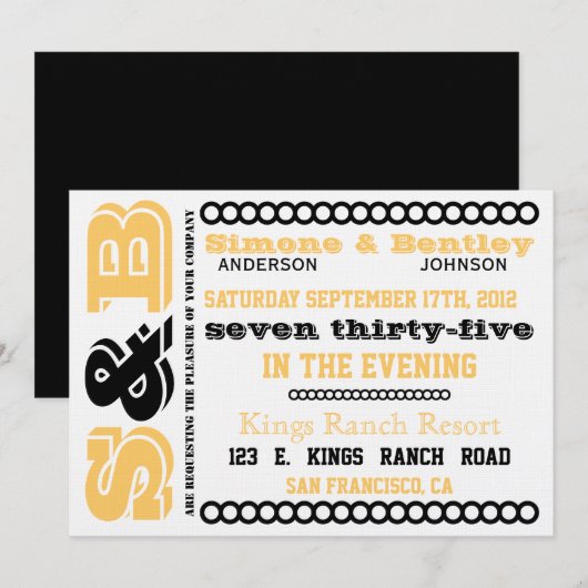 S n' B 招待状 (正面/裏面)