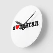 s❤ngkranの~のハート(愛) Songkran ラウンド壁時計 (傾斜)