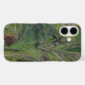 s outつる深いグリーン抽象芸術電話ケース Case-Mate iPhoneケース (裏面 (横))
