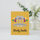 s out来ゲイパーティーお祝い招待状 エンクロージャーカード (スタンド正面)