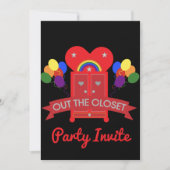 s out来ゲイパーティーお祝い招待状 招待状 (正面)