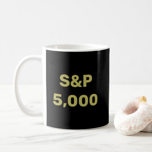 S&P 5,000レベル株価指数お祝い コーヒーマグカップ (ドーナツ)