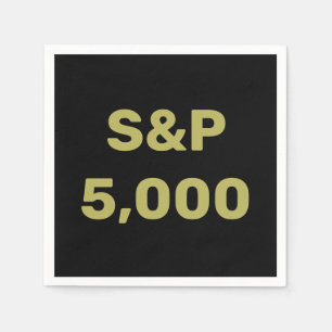 S&P 5,000レベル株価指数お祝い スタンダードカクテルナプキン